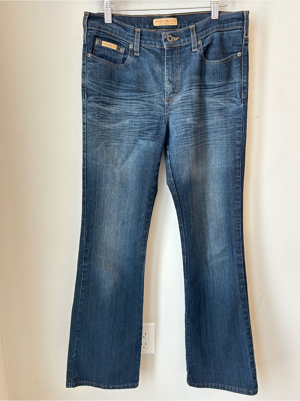 Vintage Tommy Jeans Euro Flare Y2K Dark Wash Jeans Size 31 Made in Canada